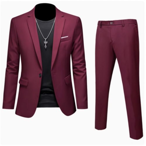 Bộ Vest Nam Công Sở, Bộ Vest Chú Rể, Bộ Vest Phụ Rể vải chuyên dụng cao cấp dày vừa ít nhăn TS718 Màu xanh da trời