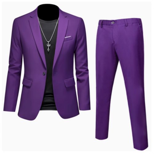 Bộ Vest Nam Công Sở, Bộ Vest Chú Rể, Bộ Vest Phụ Rể vải chuyên dụng cao cấp dày vừa ít nhăn TS718 Màu xanh da trời