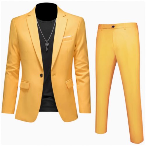 Bộ Vest Nam Công Sở, Bộ Vest Chú Rể, Bộ Vest Phụ Rể vải chuyên dụng cao cấp dày vừa ít nhăn TS718 Màu xanh da trời